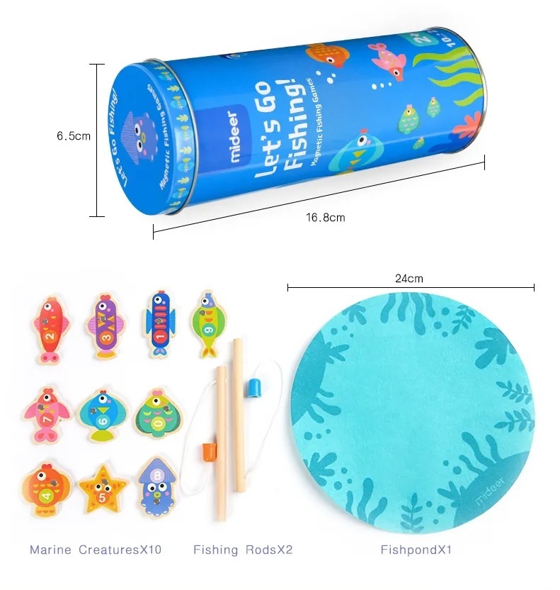 Đồ Chơi Câu Cá Nam Châm Mideer - Let’s Go Fishing! Magnetic Fishing Games MD1085