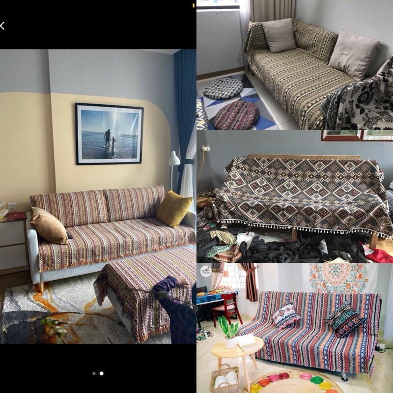 Phủ sofa vải thổ cẩm