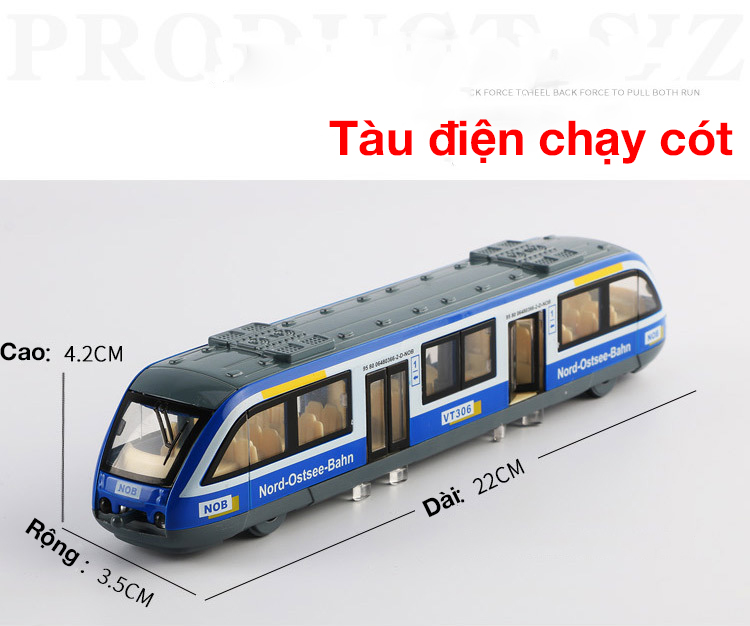 Đồ chơi tàu điện ngầm cao tốc KAVY hiện đại có âm thanh và ánh sáng hợp kim sắt