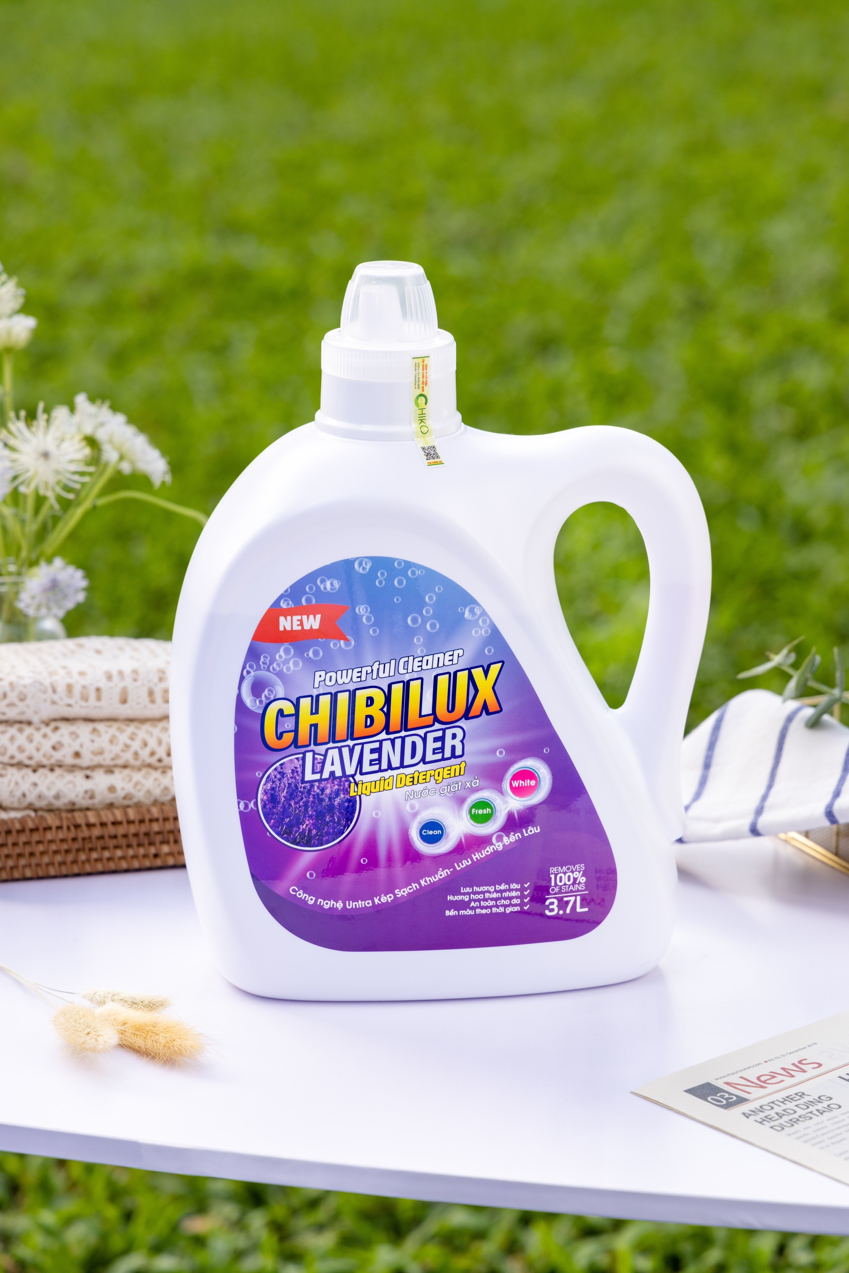 Nước Giặt Xả CHIBILUX Chai Lớn 3,7l Hương Lavender