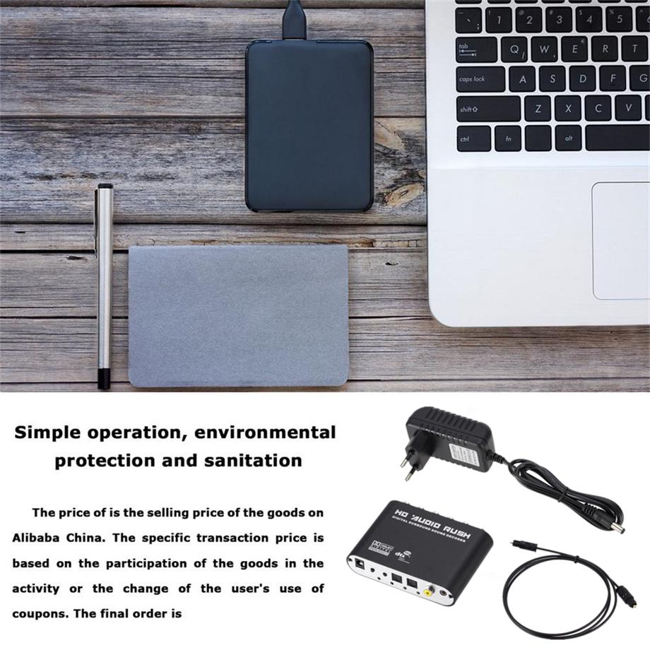 GRWIBIOOOU 5.1 CH Audio Decoder SPDIF hợp tác với RCA DTS AC3 Bộ khuếch đại kỹ thuật số quang học Tương tự Bộ khuếch đại HD Audio Audio Rush