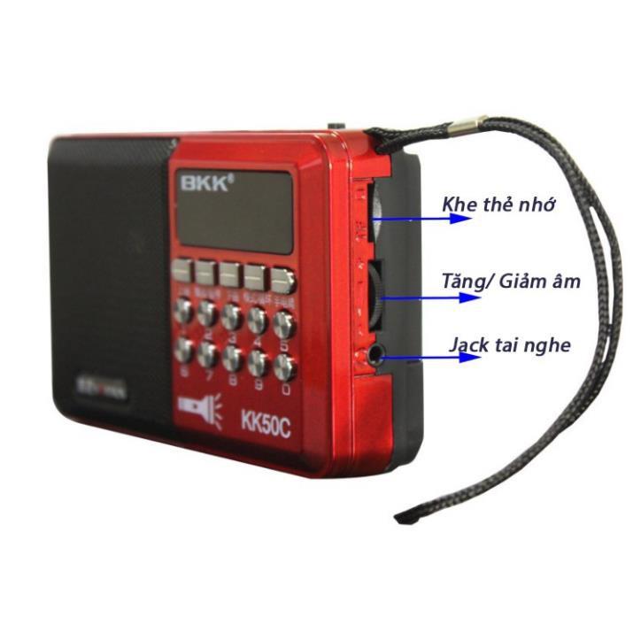 Loa nghe nhạc BKK KK50C, cắm USB, thẻ nhớ, nghe đài FM, nghe nhạc tiện dụng - Bh 6 tháng