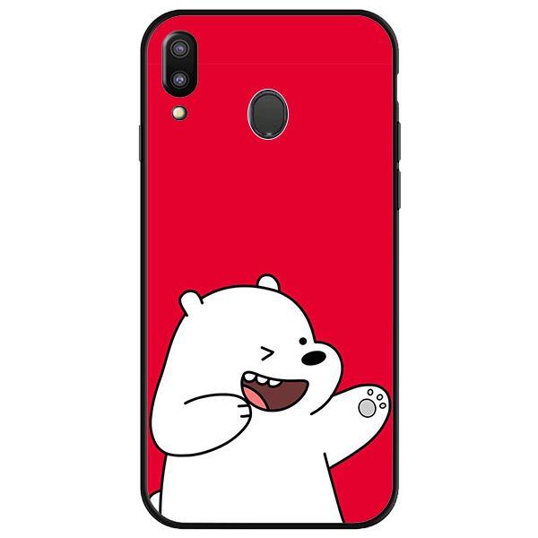 Ốp lưng dành cho điện thoại Samsung Galaxy M20 - Gấu Nền Đỏ