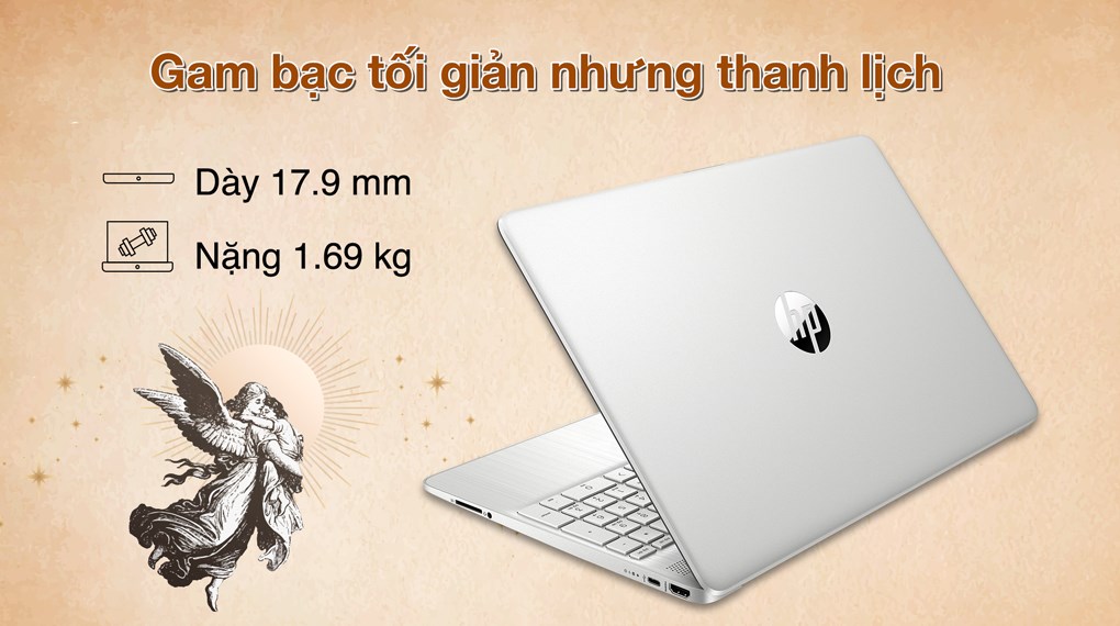 Máy Tính Xách Tay Laptop HP 15s-fq5078TU Bạc - Hàng Chính Hãng