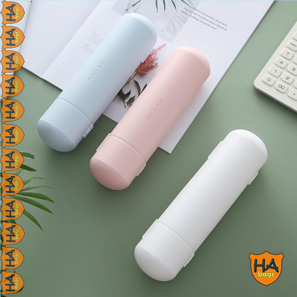 Hộp bút tròn nhiều ngăn chứa bút kích thước 22x6cm, dành cho học sinh, sinh viên, văn phòng HB1003