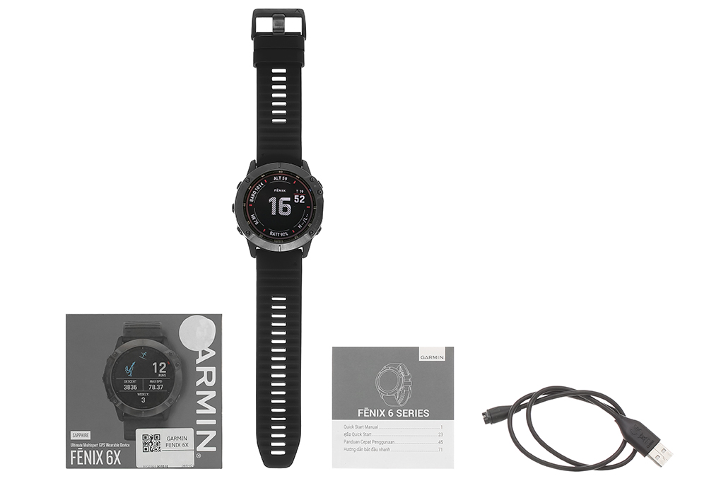 Đồng hồ thông minh Garmin Fenix 6X Sapphire dây silicone