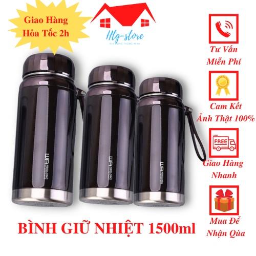 Bình giữ nhiệt chân không 1.5l nắp kim cương Inox 304 giữ nóng không ra vỏ