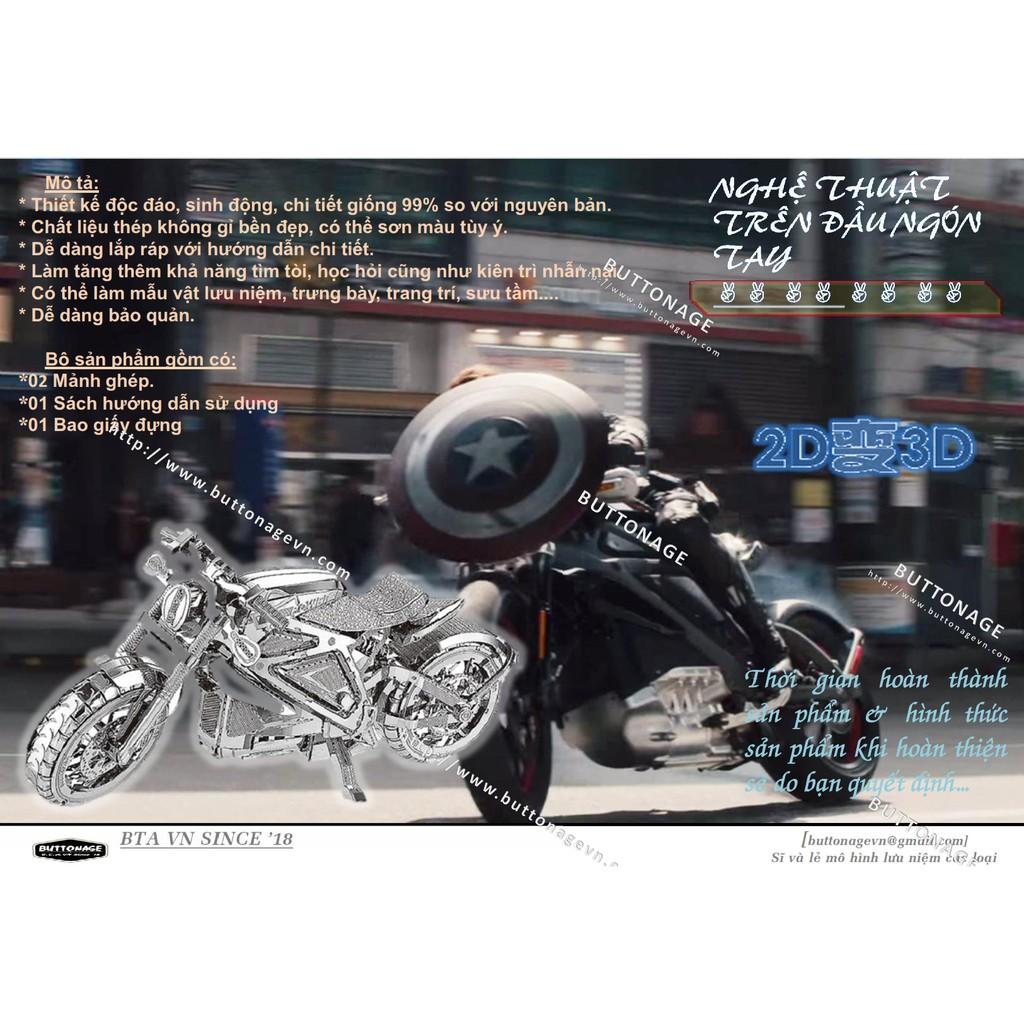 Mô Hình Lắp Ráp 3d Xe Moto Avengers 2015