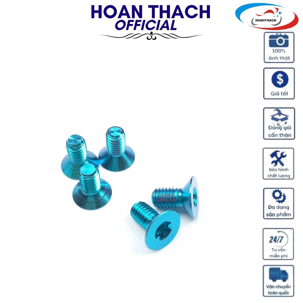 Ốc 6L10 Đầu Âm Xanh Lục Bảo dùng cho nhiều dòng xe SP016446 (giá 1 con)