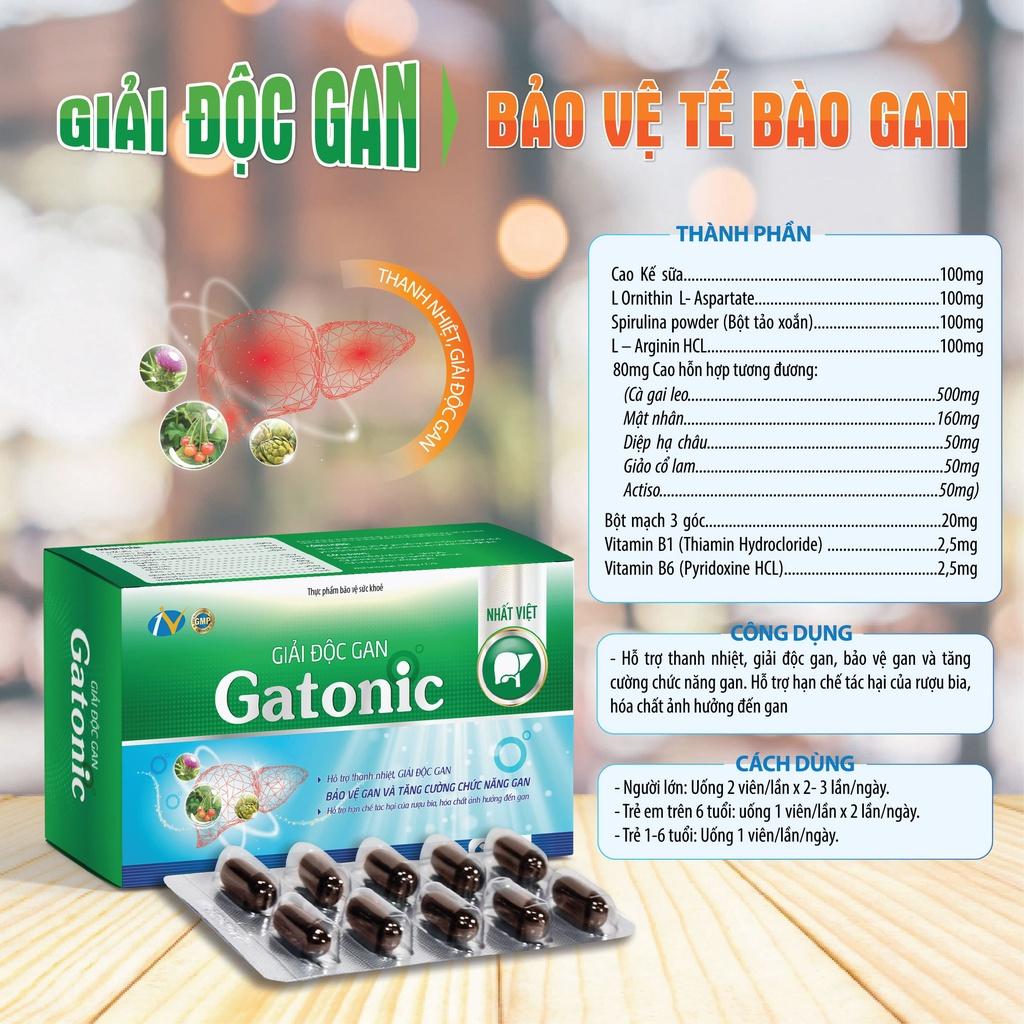 Giải độc gan hỗ trợ thanh nhiệt, giải độc, bảo vệ chức năng gan GATONIC - 30 viên