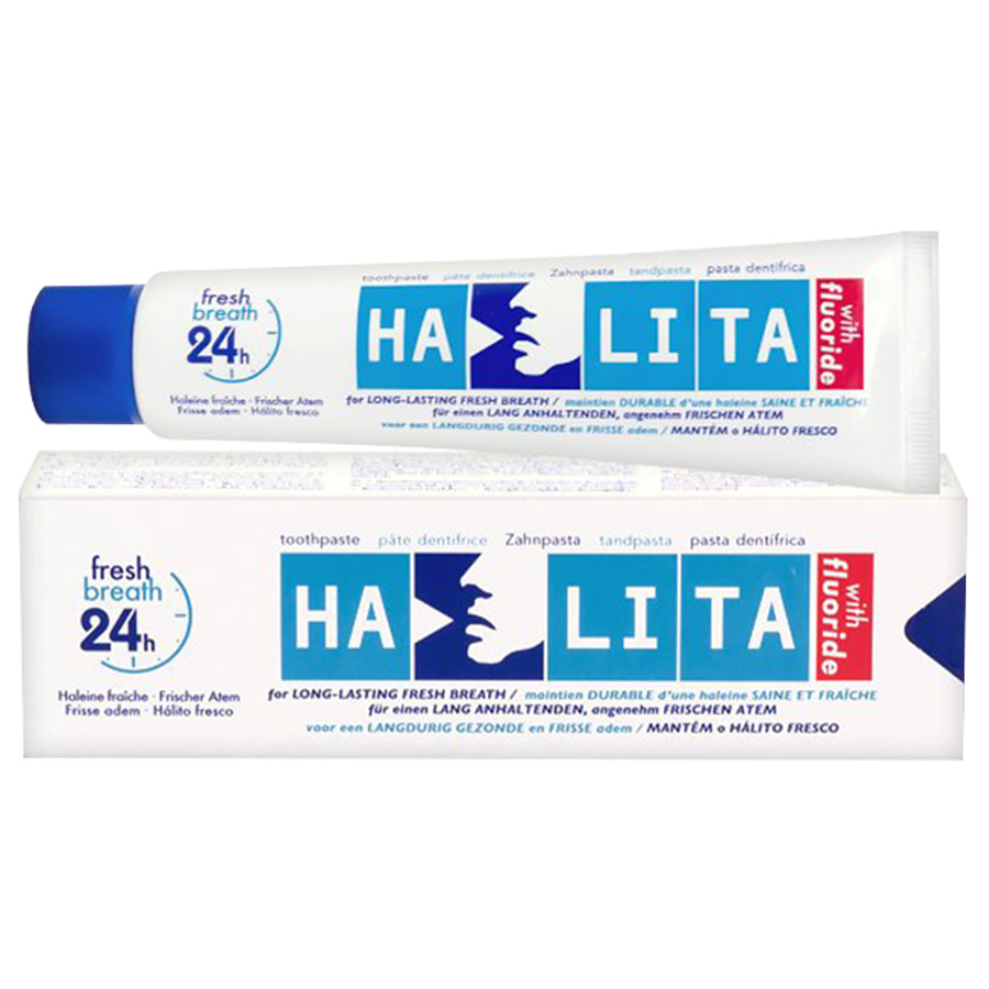 Halita Toothpaste With Fluoride Tuýp 75ml - Kem đánh răng chứa Flour loại trừ chứng hôi miệng hiệu quả