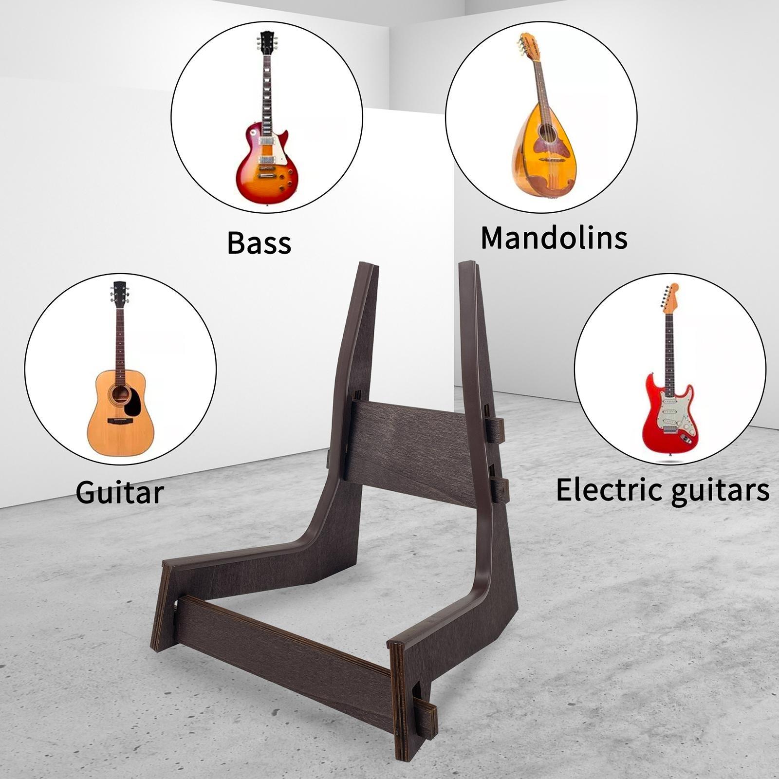 Wood Electric Guitar Floor Stand Non Slip for Acoustic Guitar Violin Ukulele