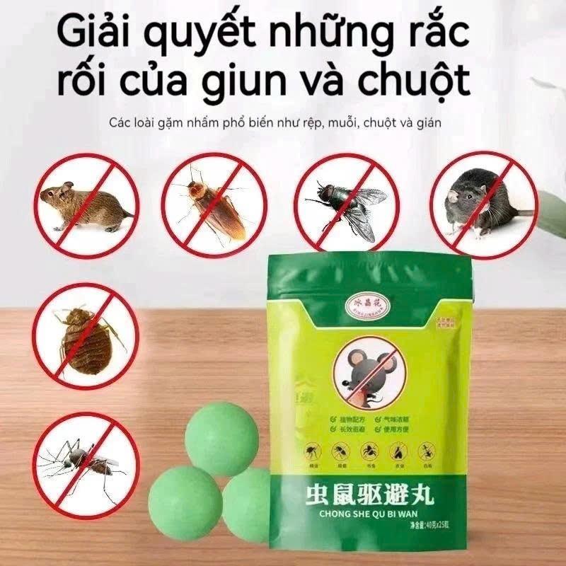 Gói 10 Viên Băng Phiến Xua Đuổi Chuột Siêu Hiệu quả