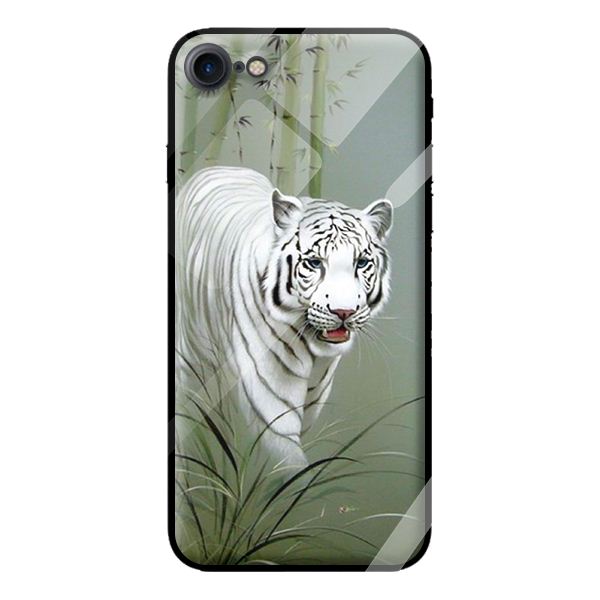 Ốp kính cường lực cho iPhone 8 mẫu hổ 219 - Hàng chính hãng