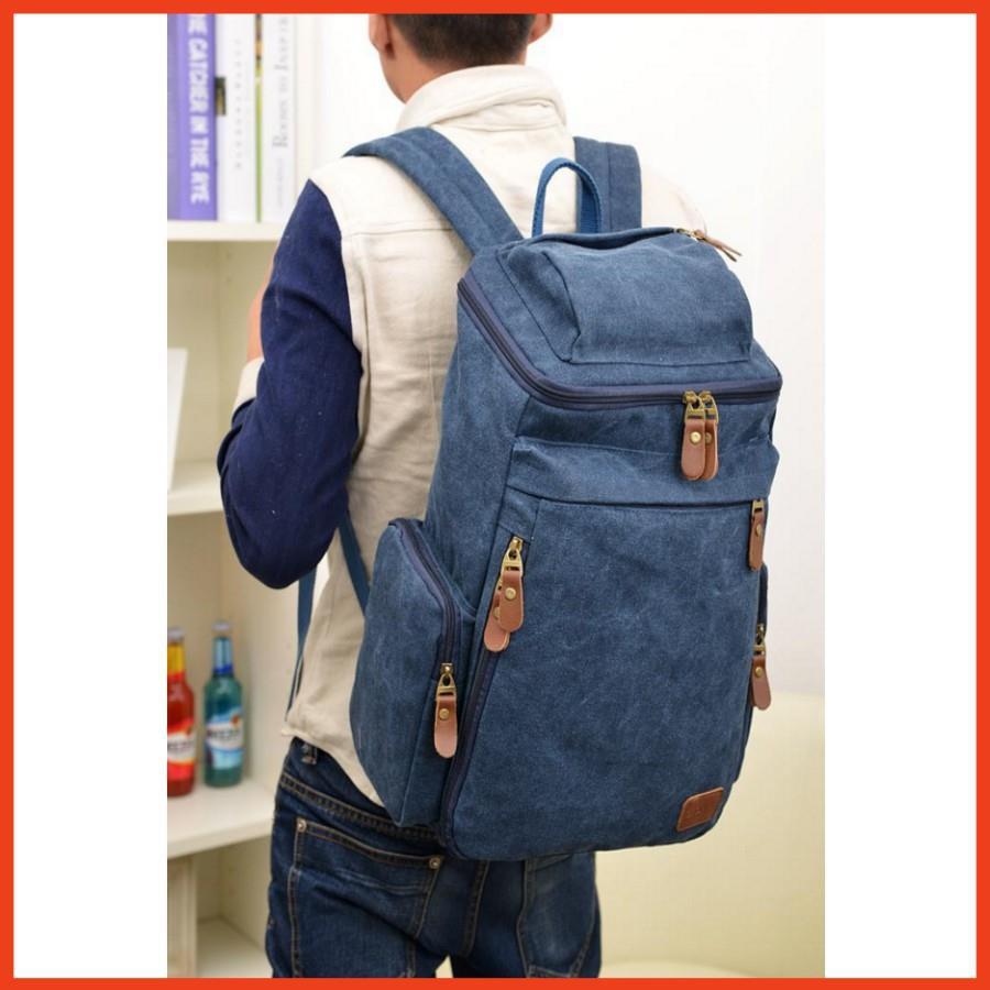 Balo TLG Ba lô canvas phối da nam 205876