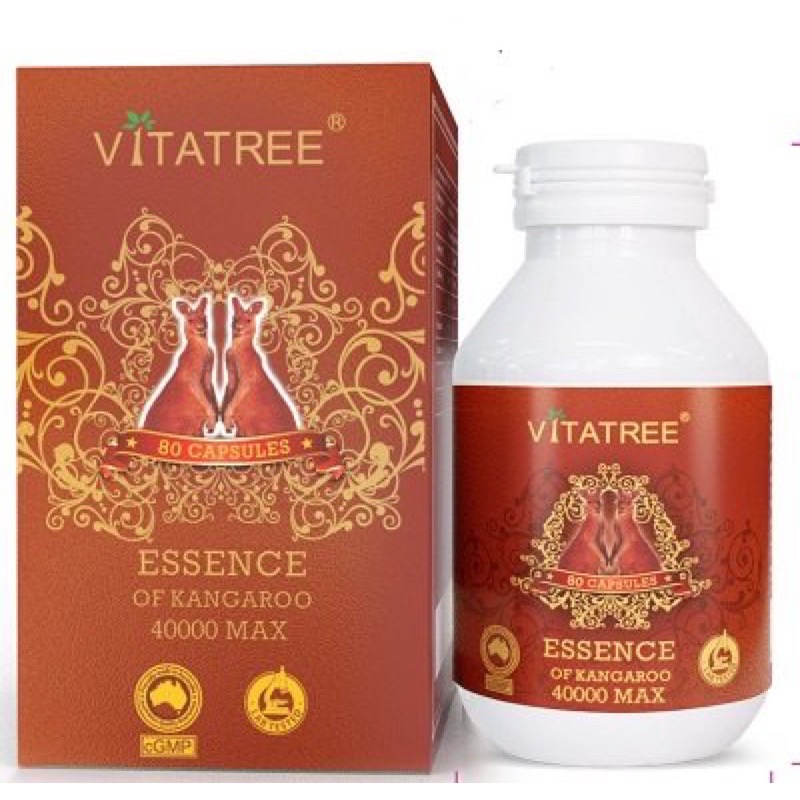 Vitatree ESSENCE OF KANGAROO 40000 -Hộp 80 Viên- Tăng Cường Sinh Lý Nam Giới