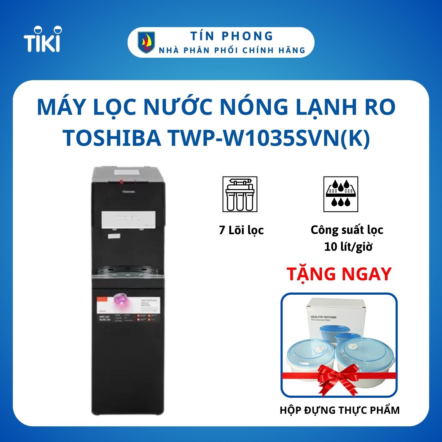 Máy lọc nước nóng lạnh RO Toshiba TWP-W1035SVN - Diệt khuẩn bằng tia UV và Nano Silver - Hệ thống 7 cấp lọc - Hàng chính hãng