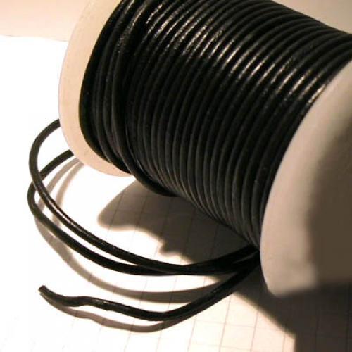20 Yards 2mm Round Leather Cord For Jewelry Making Bracelet Necklace Beading