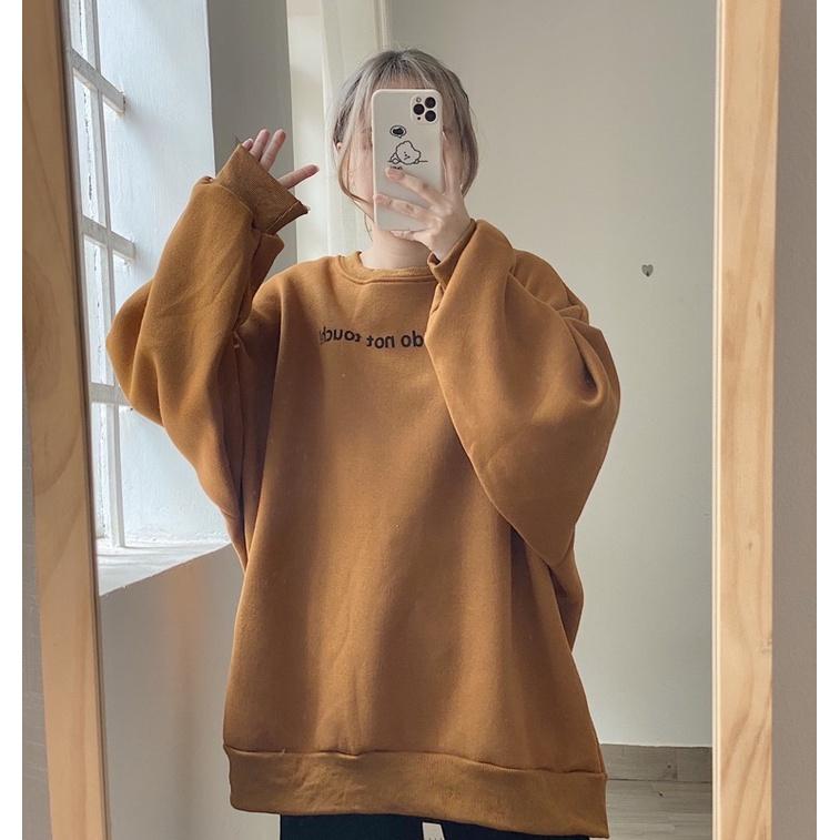 Áo Sweater Nỉ Bông Cotton Tay Bồng Form Rộng Nam Nữ Unisex