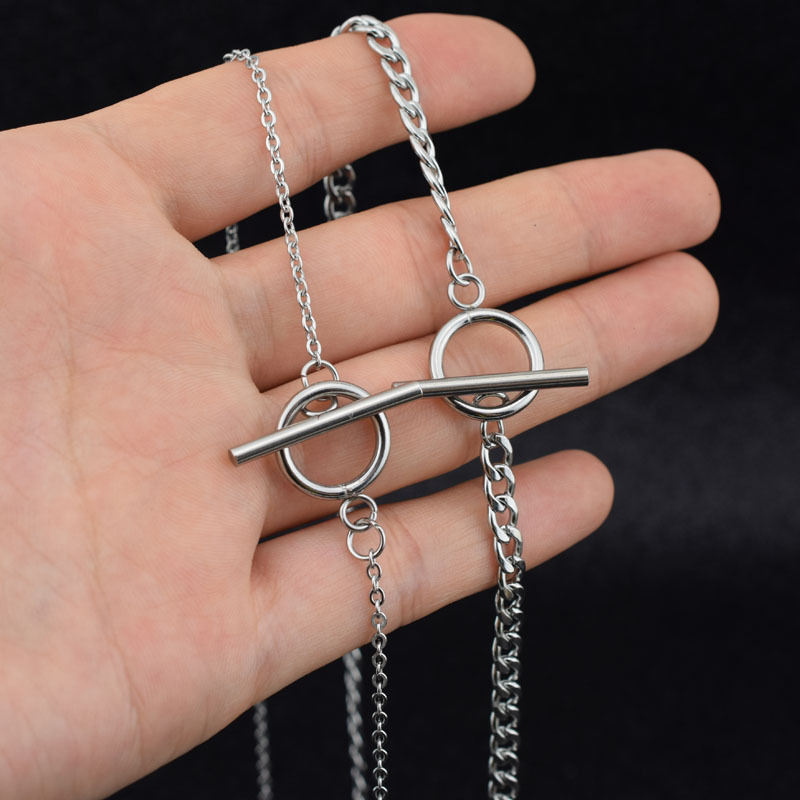 Dây chuyền vòng cổ chuỗi 2 tầng thời trang unisex