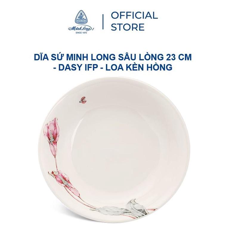 Dĩa sứ Minh Long sâu lòng 23 cm - Dasy IFP - Loa Kèn Hồng