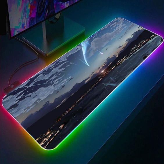 Lót Chuột Rgb Size 80X30Cm, 90X40Cm Chất Cao Su Chống Trượt Chuyên Game Dày 3Mm Siêu Bền Yorn - Hàng Chính Hãng - 8030 Sao Rơi Rgb