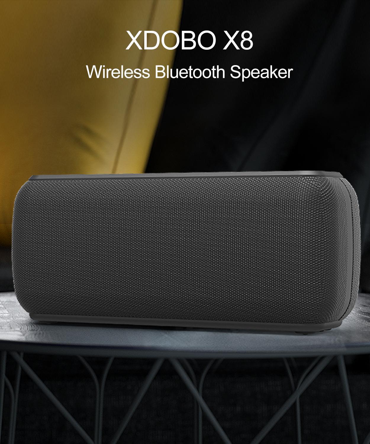 Xdobo x8 60W loa bluetooth không dây di động tws bass với loa siêu loãng ipx5 kết nối chống nước khoảng cách 12m 15h thời gian chơi Color: Red