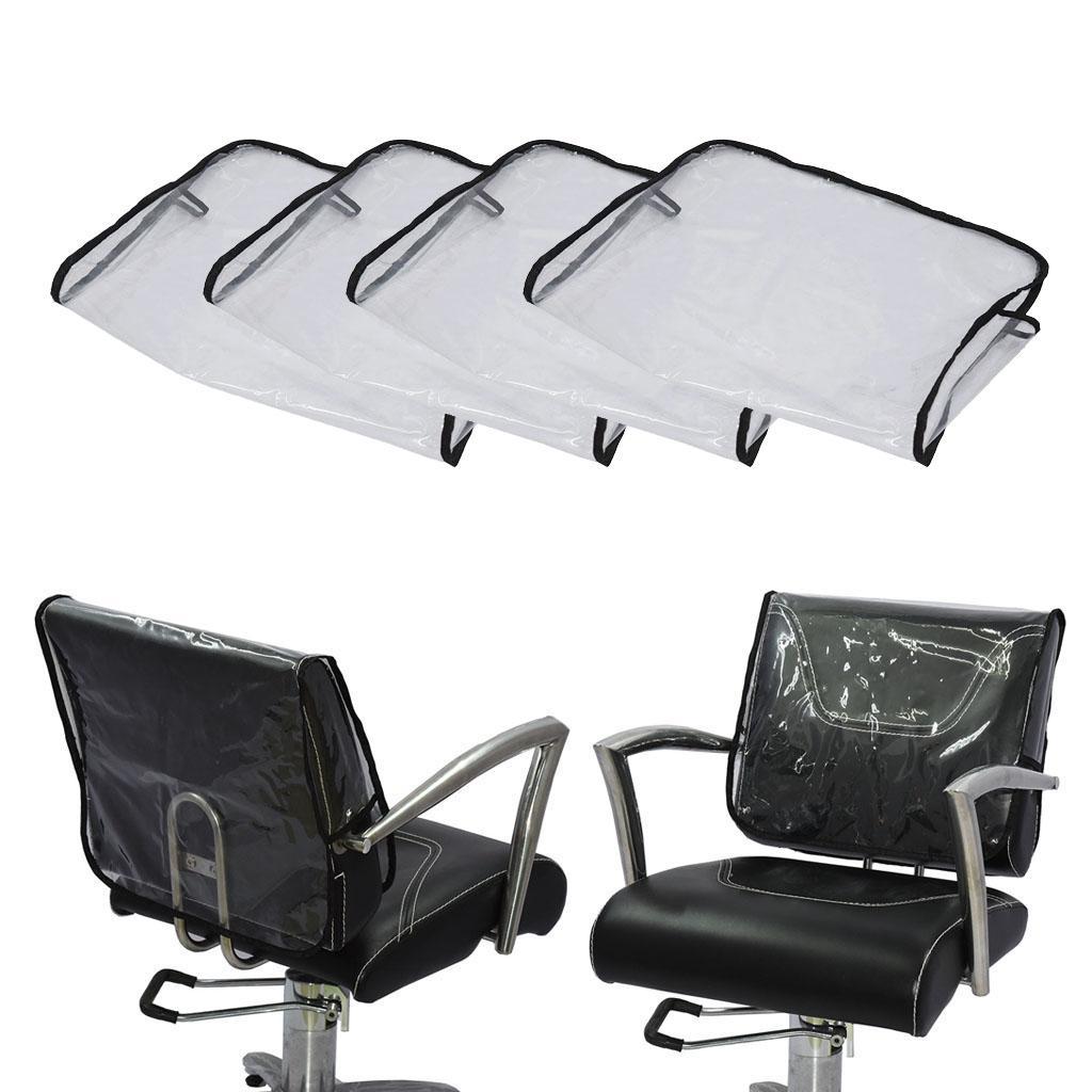 4x Hairdressing Chair Back Covers Salon Beauty Plastic Cover Protective