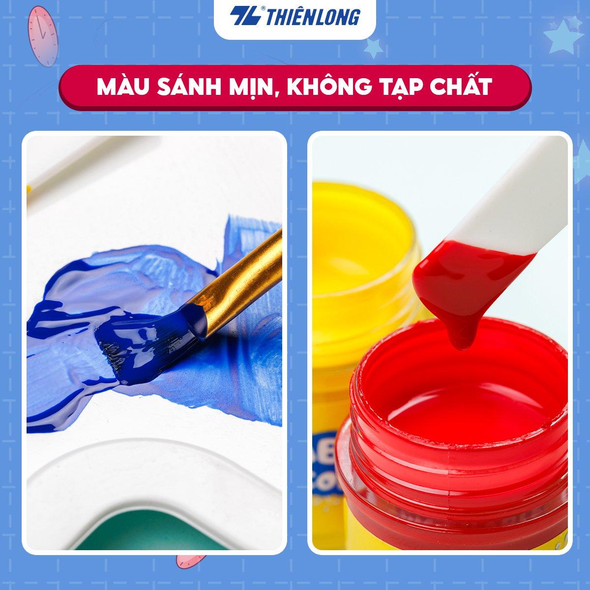 Hộp 6/12 màu nước rửa được - Washable Poster Color Thiên Long Colokit - Nhân vật Futy Akooland thế giới học cụ thần kỳ