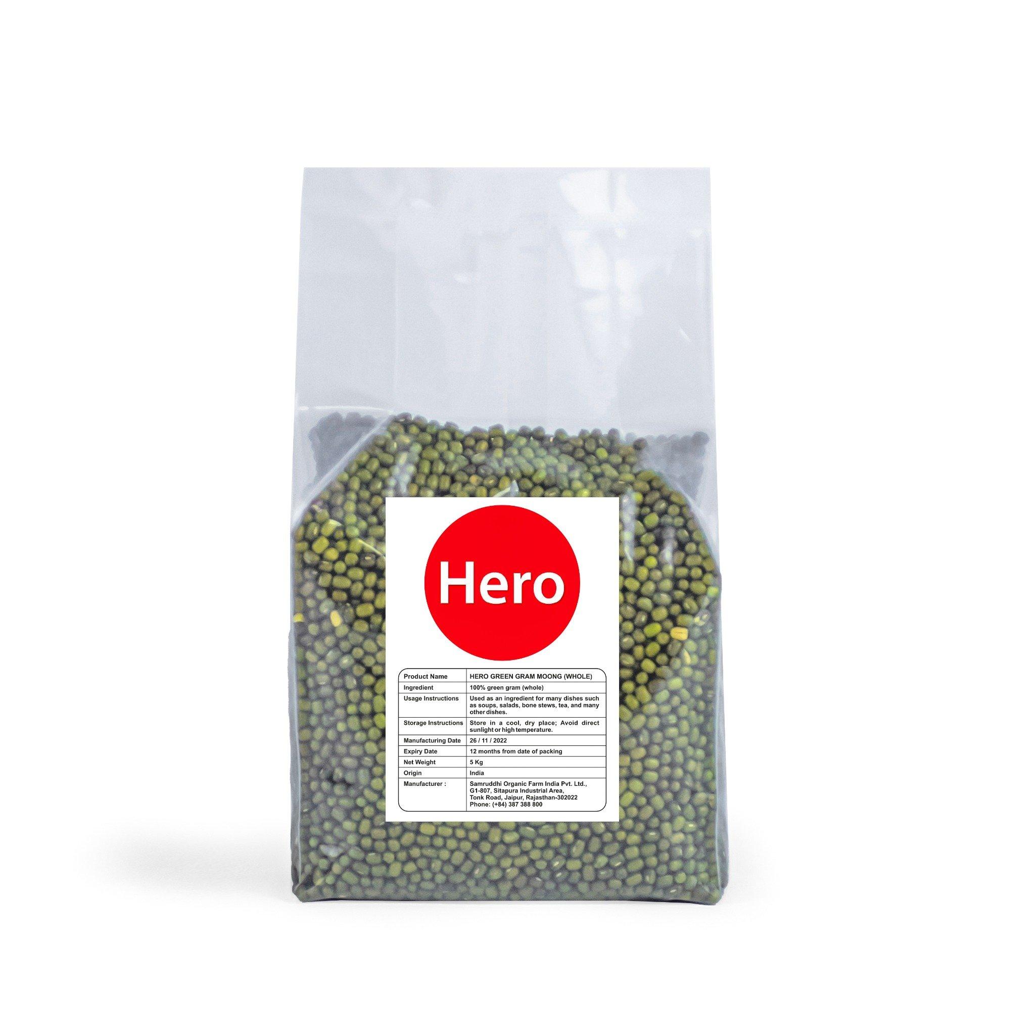 Combo  1KG X 3 Đậu Xanh Hero Moong Nhập Khẩu