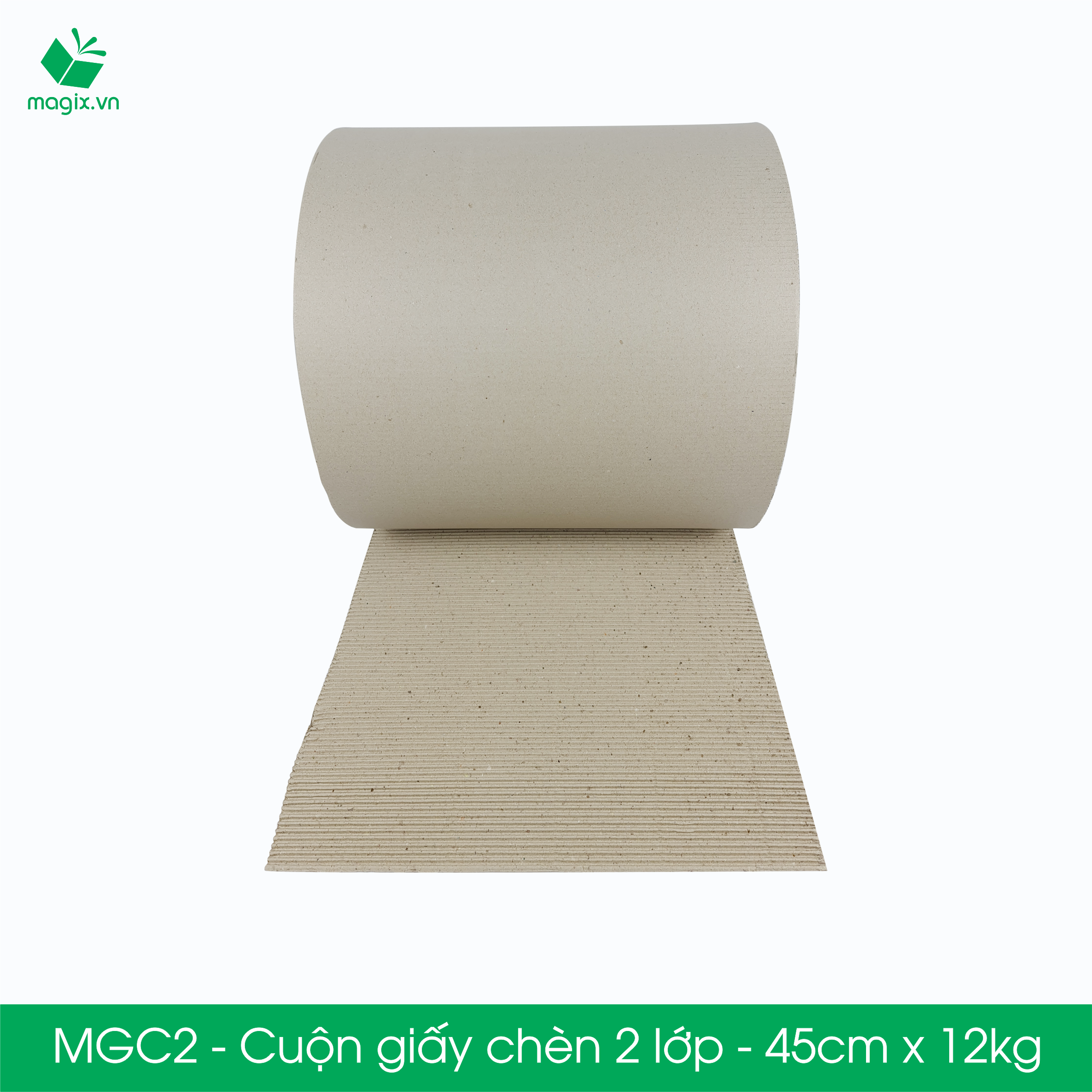 MGC2 - 45cm x 68m - Cuộn giấy chèn 2 lớp - Sóng B