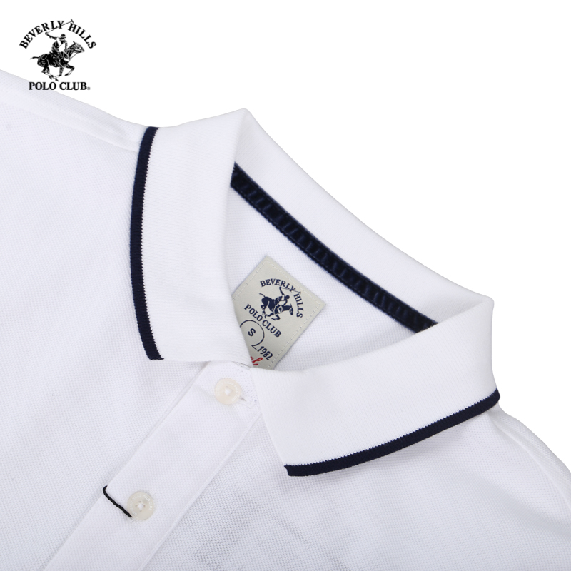 Áo polo Dài tay Nam  Beverly Hills Polo Club Slimfit Trắng WH- PMSLS20TL100