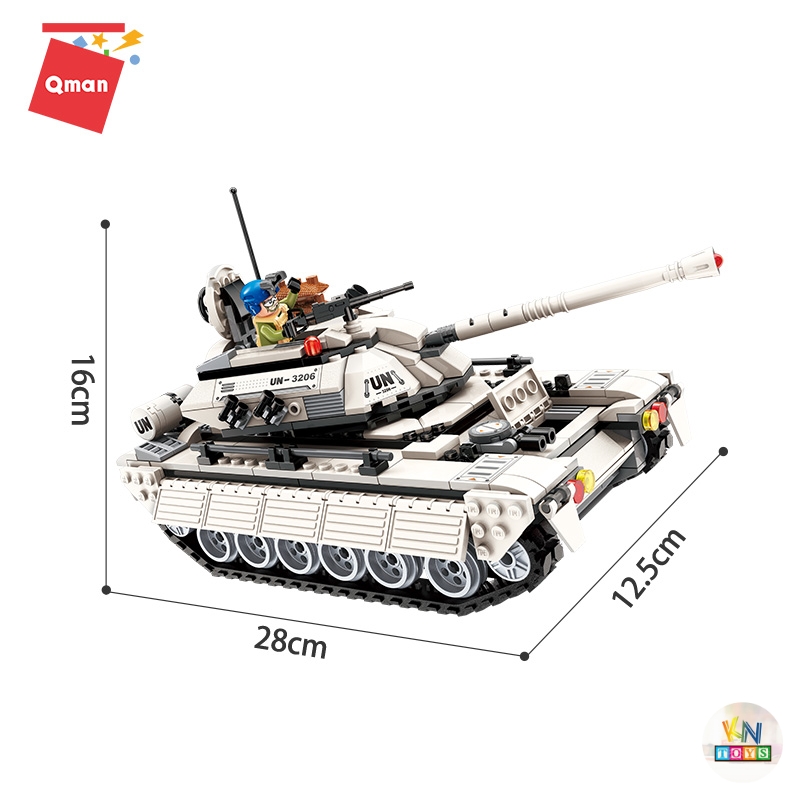 Đồ chơi lắp ráp, xếp hình Qman 3206 – Tấn công xe tăng
