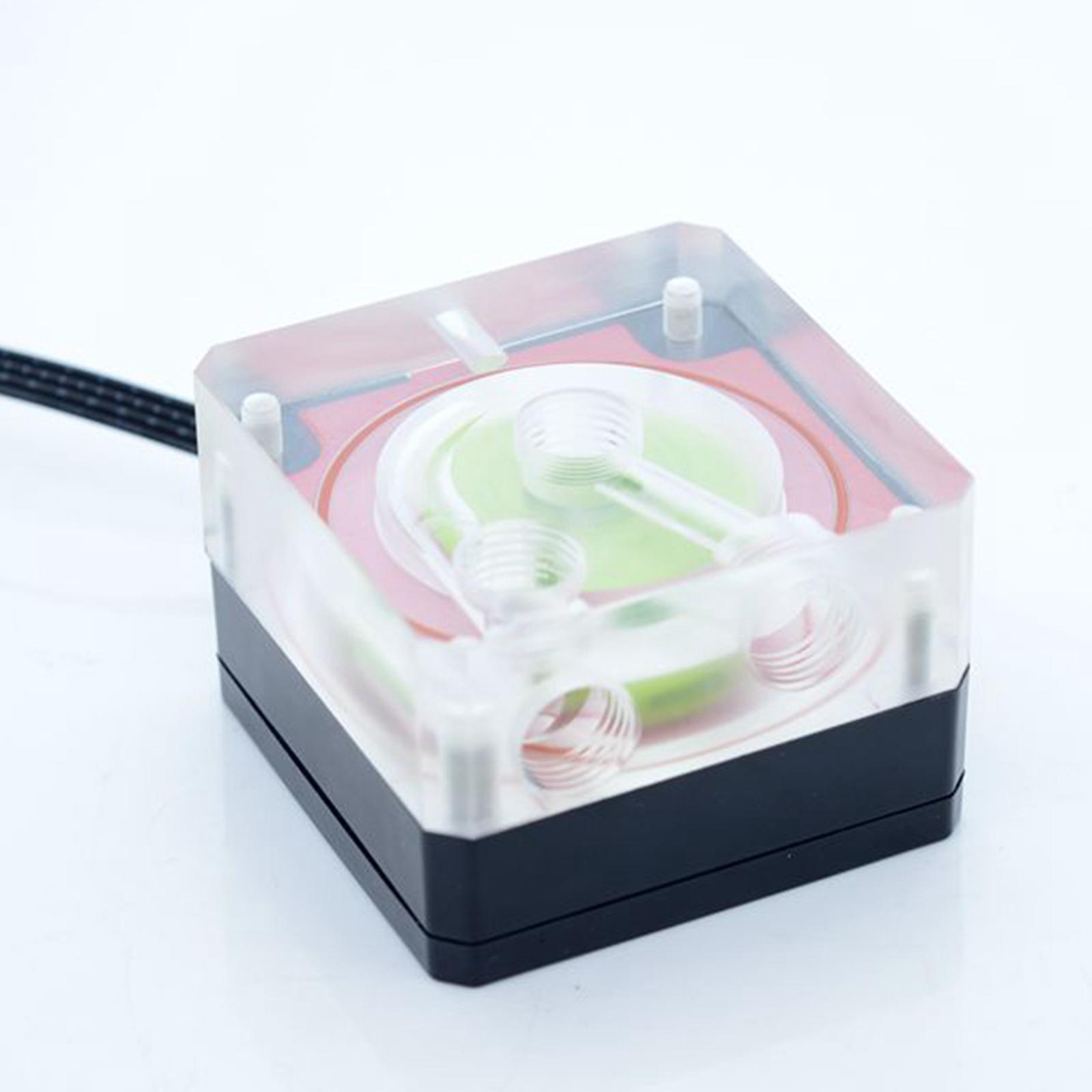 Cubic Water Cooling Pump DC 12V PWM Speed Control Meters
