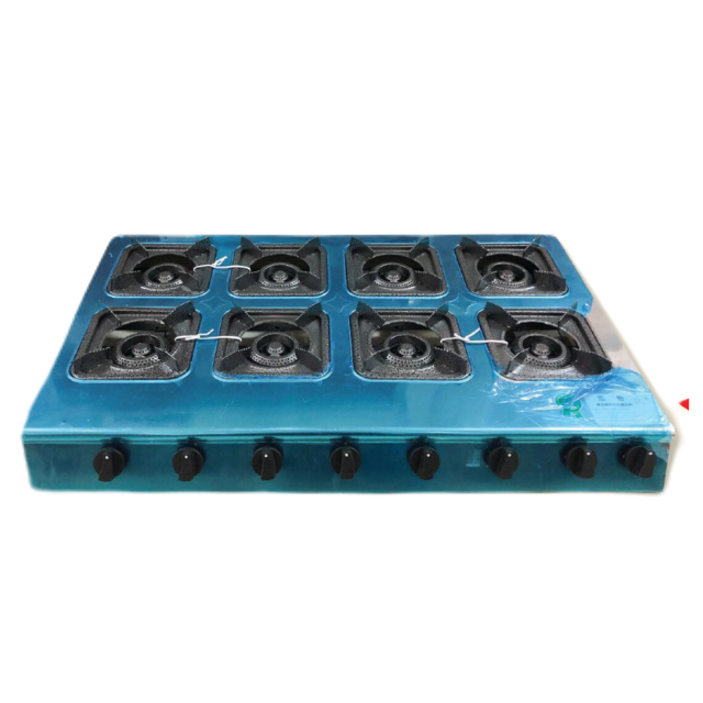 BẾP KHÈ IKURA MẶT INOX 8 LÒ - Hàng Chính Hãng