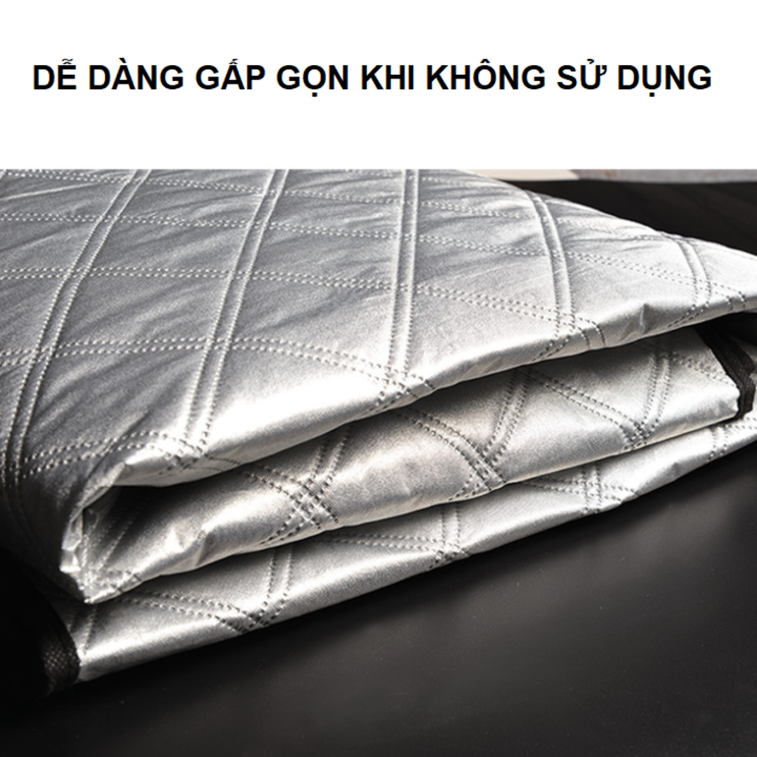 Tấm bạt chắn nắng kính lái, hông xe và gương chiếu hậu xe ô tô 4 lớp phản quang cao cấp - HÀNG LOẠI I