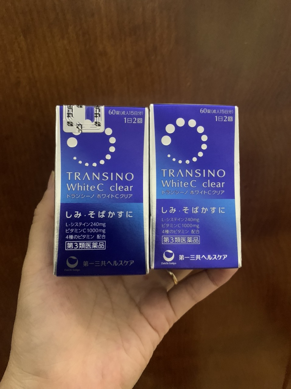 Hộp Đựng Viên uống nám transino 240/120/240 viên trắng da white C Nhật Bản
