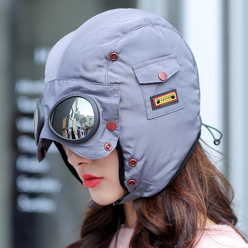 Năm 2021 Thời Trang Mùa Đông Máy Bay Ném Bom Nón Khẩu Trang Kính Chống Nước Hood Phi Công Nón Kính Tai Bảo Bảo Cho Trẻ Em Và Người Lớn Balo