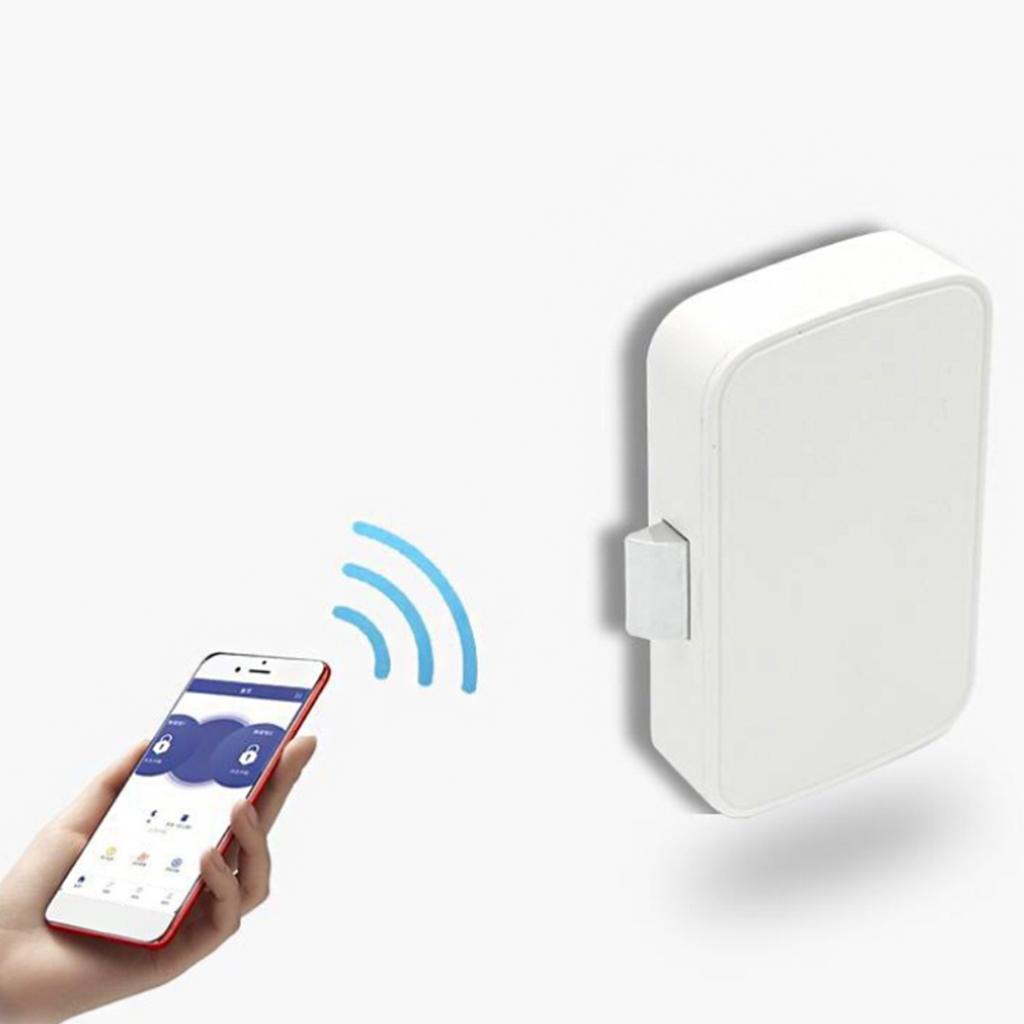2Pcs White Smart Bluetooth Cabinet Lock Keyless Locks For Home & Office