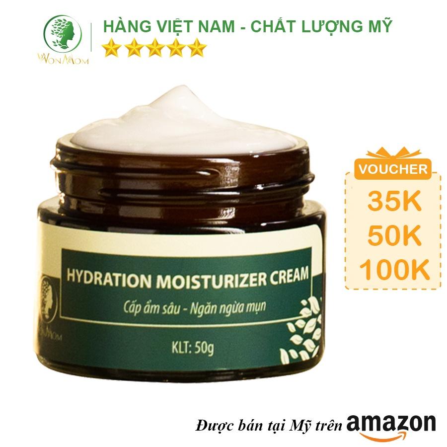 Kem cấp ẩm, dưỡng trắng da và ngăn ngừa mụn Wonmom 50g