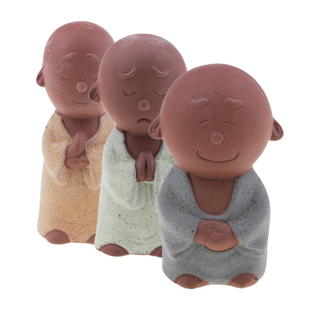 Ceramic Tea Pet Desktop Decoration Lovely Buddha Little Monk Sand Tea Pet