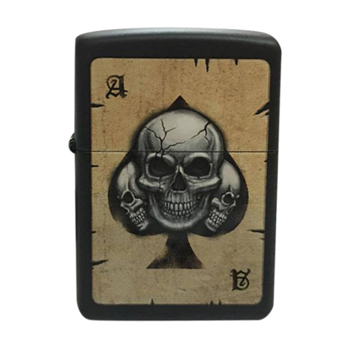 Bật Lửa Zippo 218 Skulld Poker Card