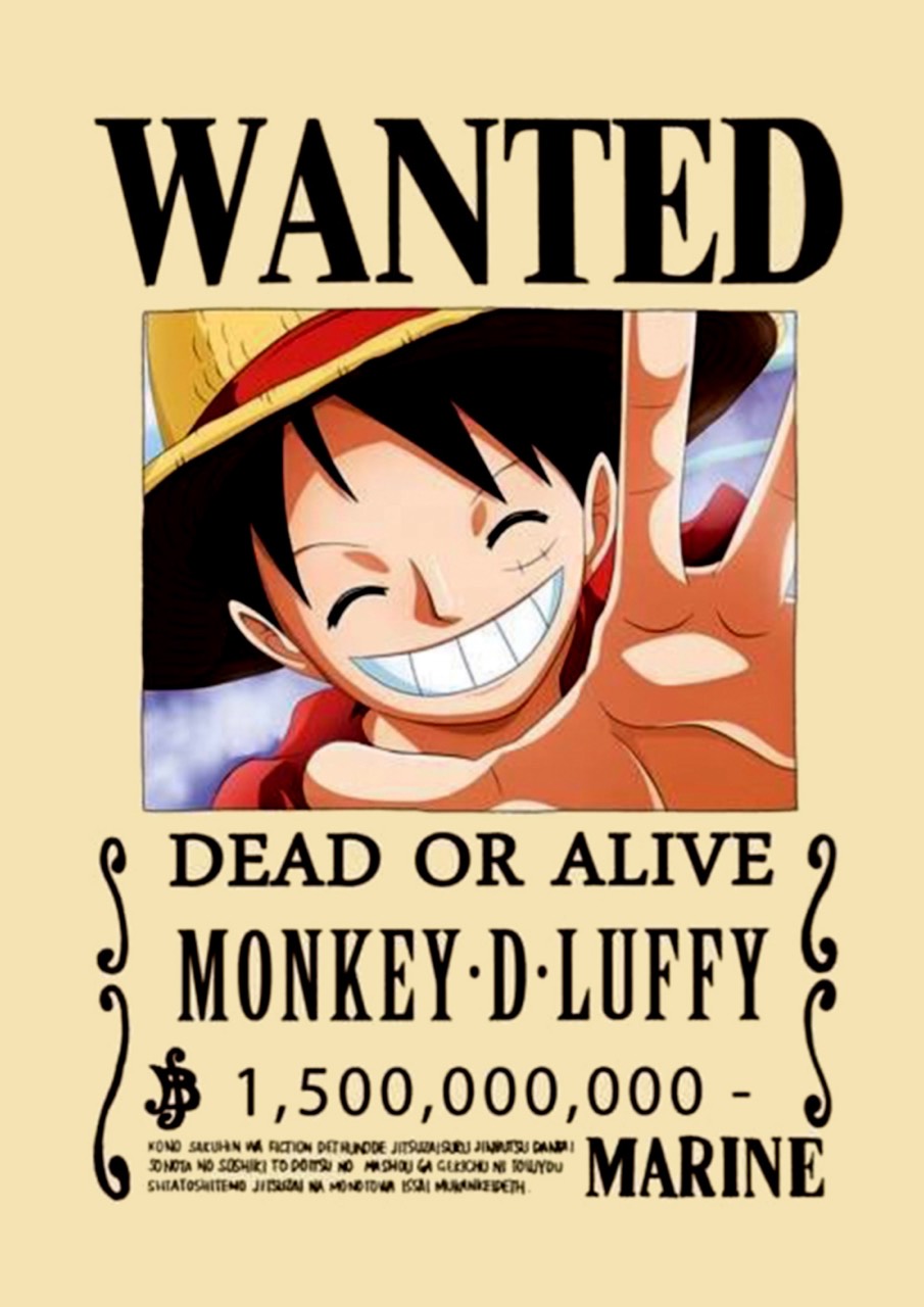 Tranh poster truy nã ONE PIECE combo 10 tấm A4