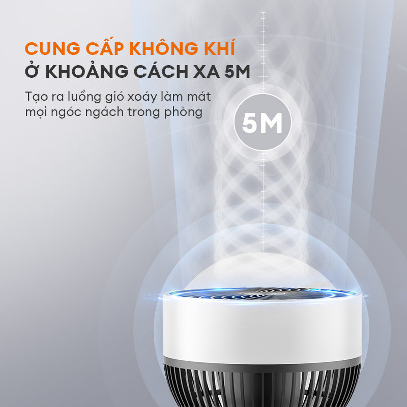 Quạt tuần hoàn không khí Gaabor GFD-N240A gió đối lưu độ ồn thấp - Hàng chính hãng