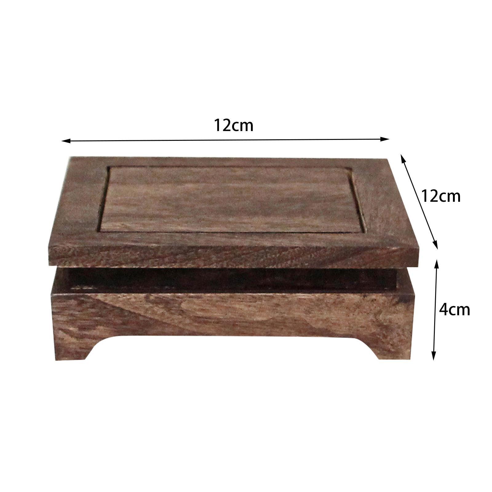 Wooden Display Stand Rectangular Base for Collectibles Craft Base Sculpture Keepsake Display Base Figurine Stone Square Decor Wood Base