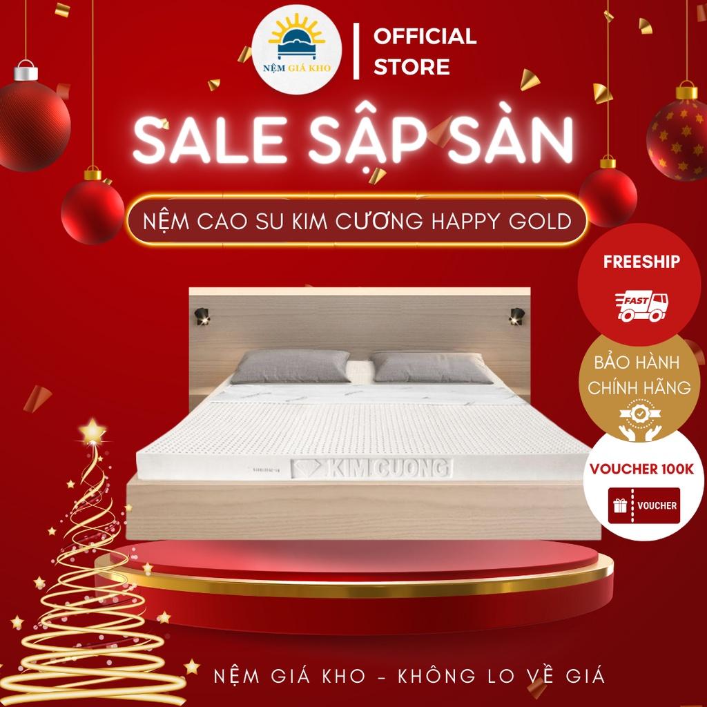 Nệm Cao Su Thiên Nhiên Kim Cương Happy Gold  - Bảo Hành 12 Năm