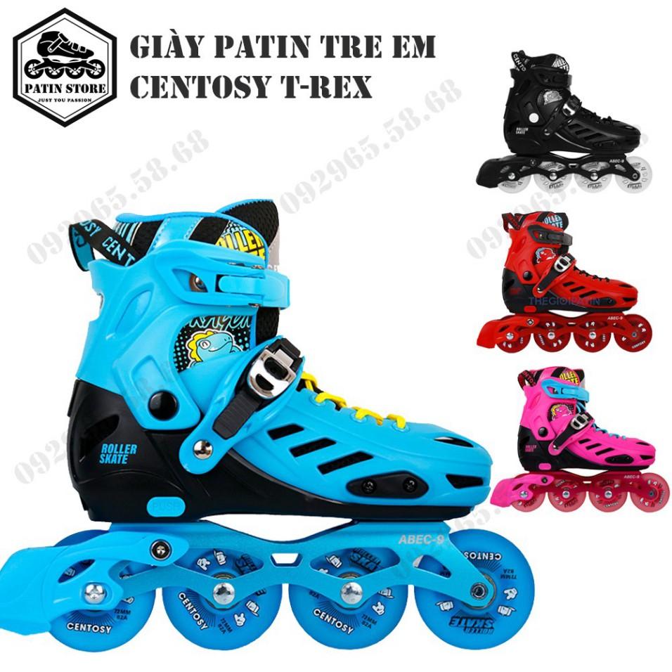 Giày patin trẻ em, 8 bánh phát sáng, Giày Trượt Patin Centosy T-rex chính hãng