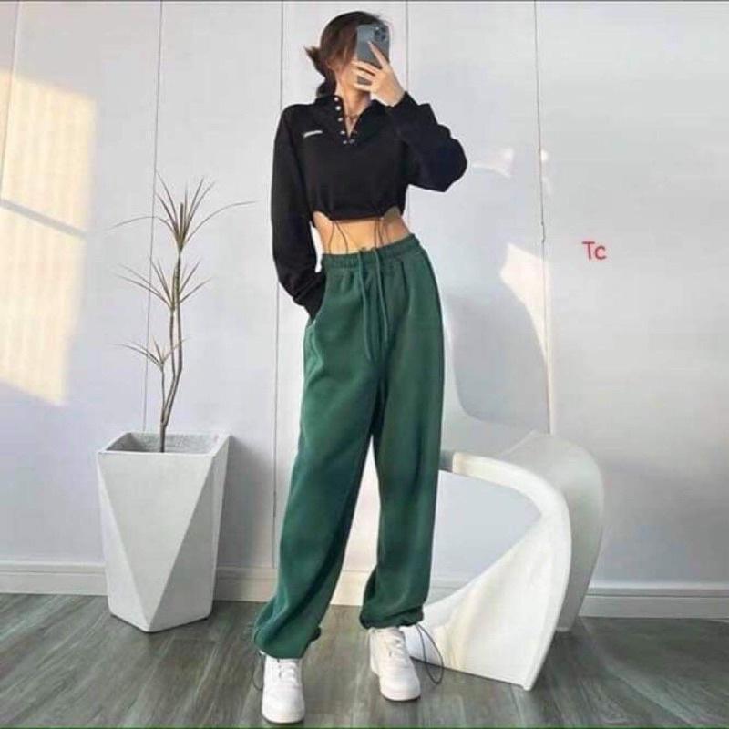 Quần jocger xanh rêu TC6