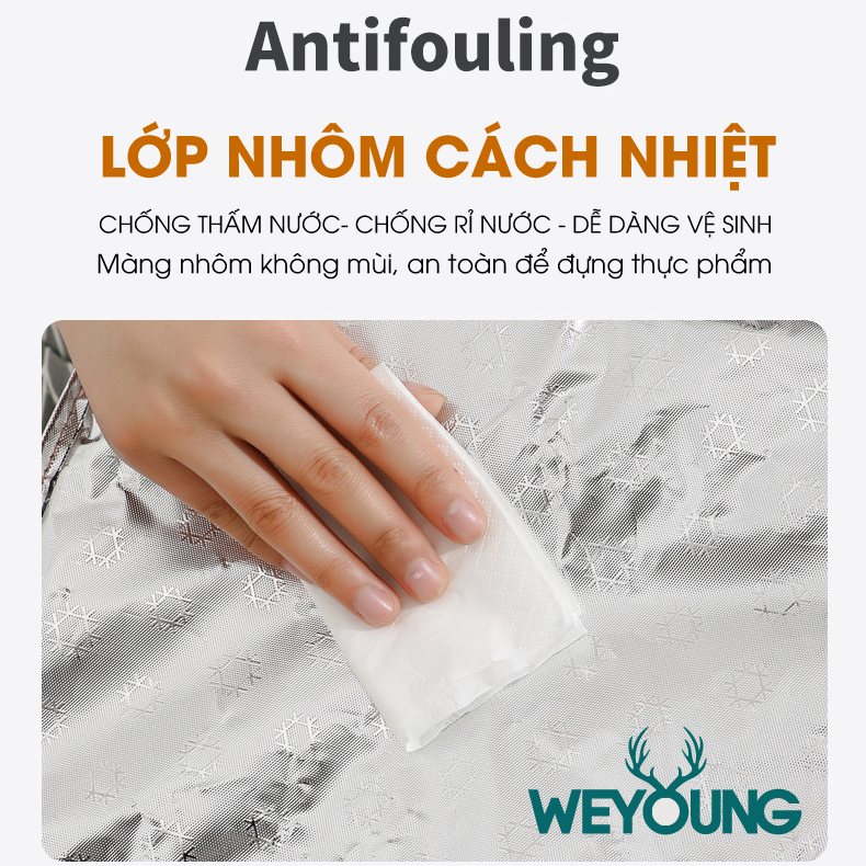 Túi đựng hộp cơm cao cấp. Túi giữ nhiệt đa năng nhiều lớp. Túi đựng đồ ăn trưa. Túi chống toả nhiệt, dày dặn, có tay xách, phong cách Hàn Quốc thời trang, hiện đại. B8055