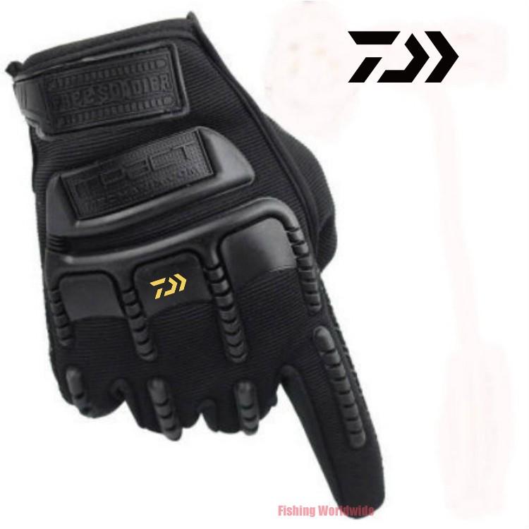 Unisex Màn Hình Cảm Ứng Mùa Đông Nhiệt Ấm DAIWA Găng Tay Câu Cá Ngoài Trời, Cắm Trại, Đi Bộ Đường Dài Găng Tay Câu Cá Thể Thao Full Ngón
